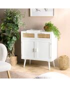 Buffet cannage rotin Sandro blanc - 75x38x85 cm