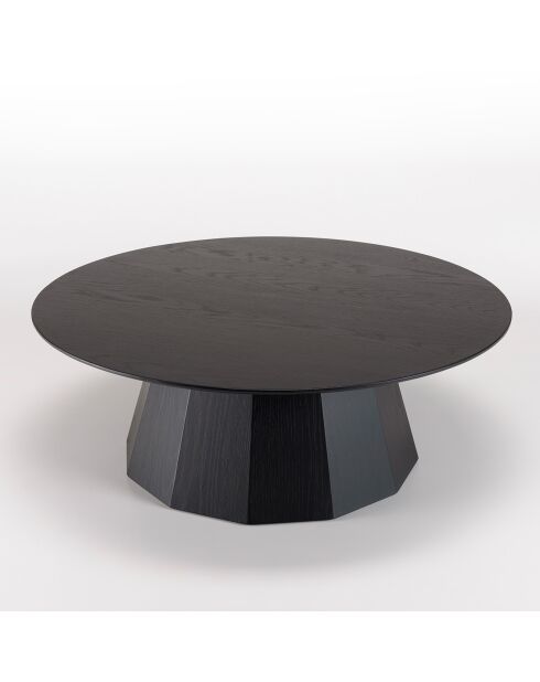 Table basse ronde Daly noire - 90x90 cm