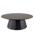 Table basse ronde Daly noire - 90x90 cm