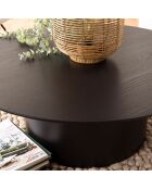 Table basse ronde Daly noire - 90x90 cm