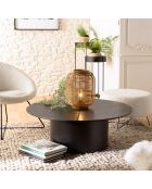 Table basse ronde Daly noire - 90x90 cm