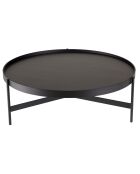 Table basse ronde Daly noire - 102x102 cm