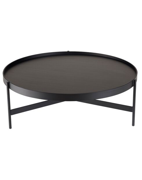 Table basse ronde Daly noire - 102x102 cm