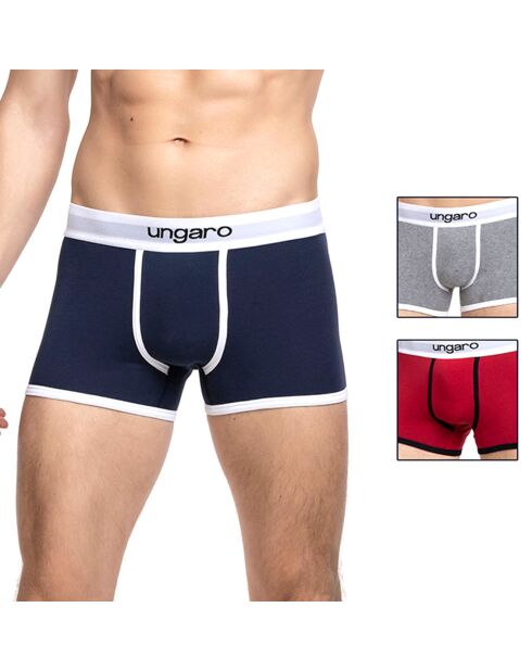 3 Boxers rouge/bleu/noir