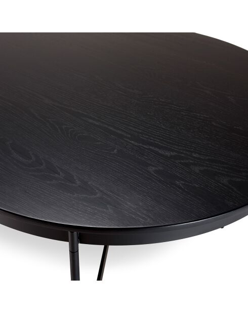 Table à manger ovale Daly noire - 240x104 cm