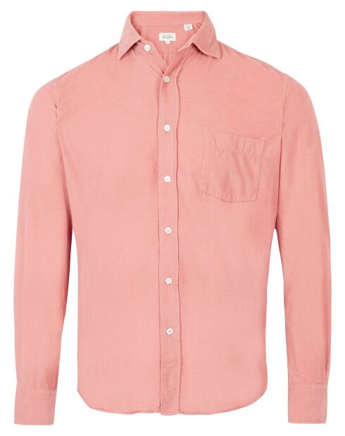 Chemise regular en velours côtelé Paul Pat pivoine