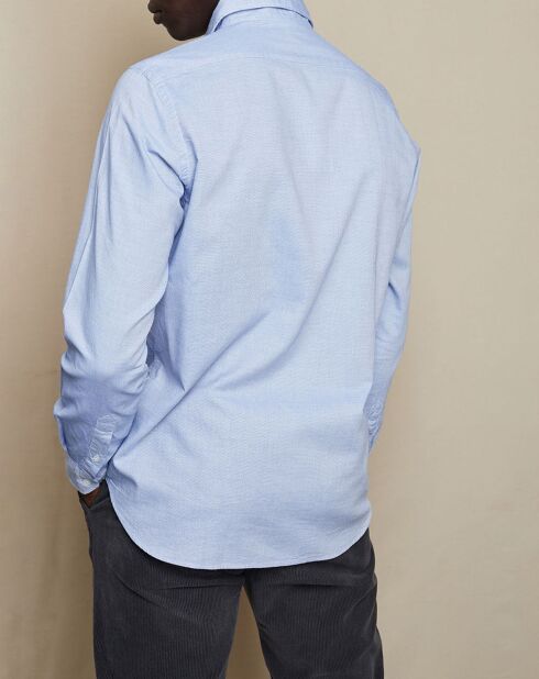 Chemise Slim Sammy imprimée blanc/bleu