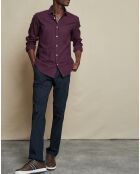 Chemise Slim Sammy à carreaux marine/rouge