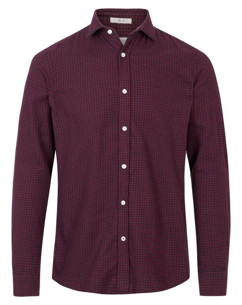 Chemise Slim Sammy à carreaux marine/rouge