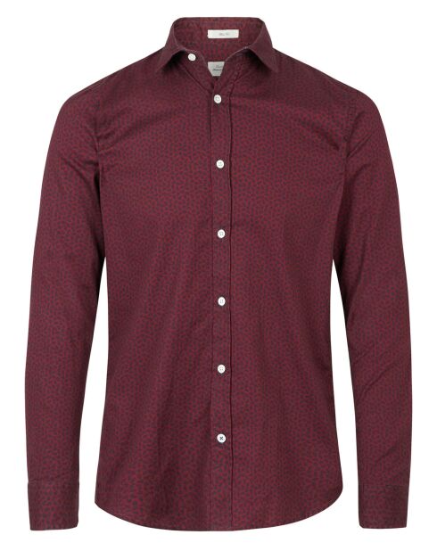 Chemise Slim Sammy imprimée rouge/marine