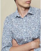 Chemise Slim Sammy à fleurs blanc/bleu/marine