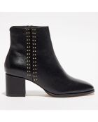 Bottines en Cuir Noah noires - Talon 5 cm