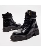 Boots en Cuir Maria noires