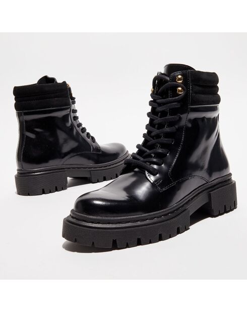 Boots en Cuir Maria noires