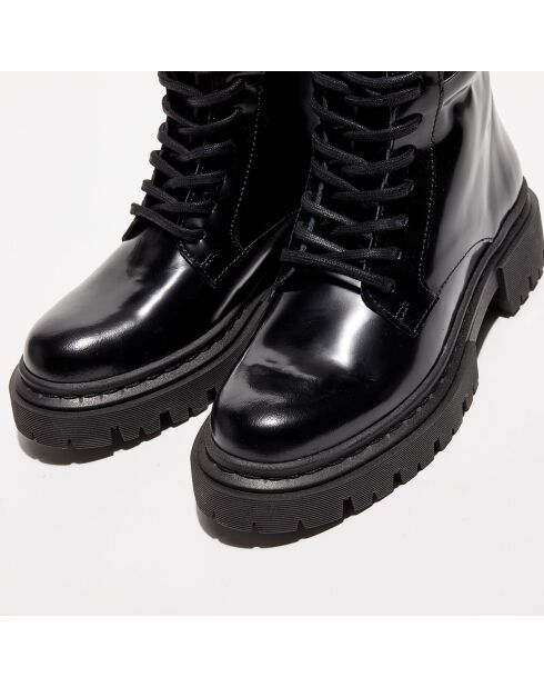Boots en Cuir Maria noires