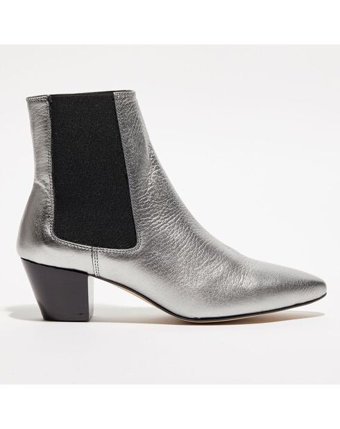 Chelsea Boots en Cuir Marina étain