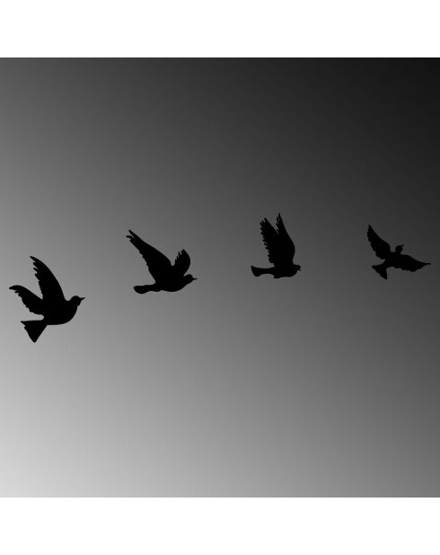 Accessoire mural décoratif en bois noir