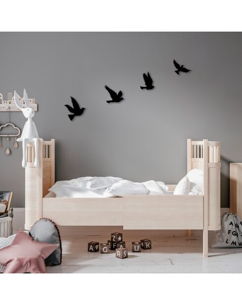 Accessoire mural décoratif en bois noir