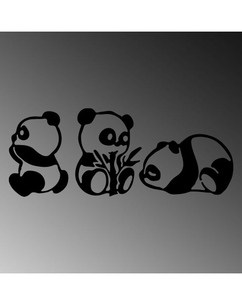 Accessoire mural décoratif en bois noir