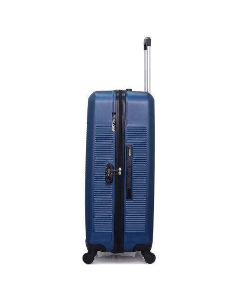 3 Valises 4 roues simples Selenga-C 75/65/55/30 cm & Vanity bleues