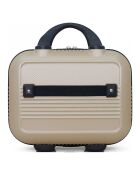 3 Valises 4 roues simples 75/65/55 cm & Vanity Selenga-C beiges