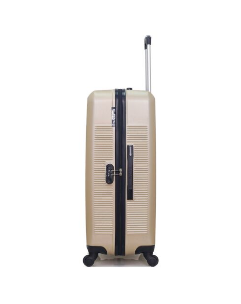 3 Valises 4 roues simples 75/65/55 cm & Vanity Selenga-C beiges