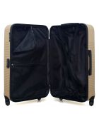 3 Valises 4 roues simples 75/65/55 cm & Vanity Selenga-C beiges