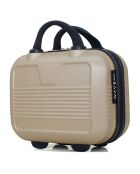 3 Valises 4 roues simples 75/65/55 cm & Vanity Selenga-C beiges