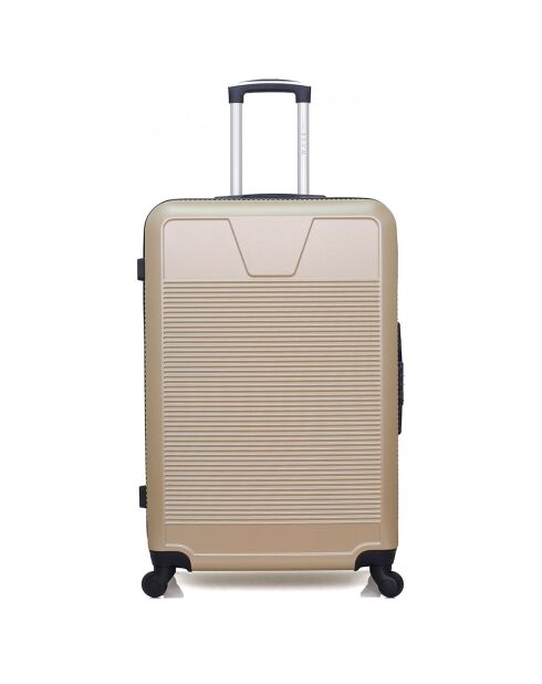 Valise Long Séjour 4 roues simples Selenga 75 cm beige