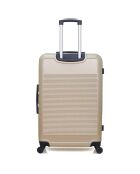 Valise Long Séjour 4 roues simples Selenga 75 cm beige
