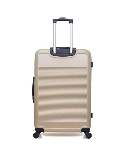 Valise Long Séjour 4 roues simples Selenga 75 cm beige