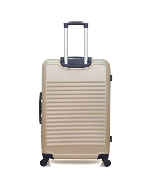 Selenga Mittelgroßer Reisekoffer mit 4 Einzelrädern, 65 cm, beige