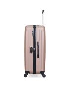 Valise Long Séjour 4 roues simples Carpates 75 cm rose doré