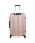 Valise Long Séjour 4 roues simples Carpates 75 cm rose doré