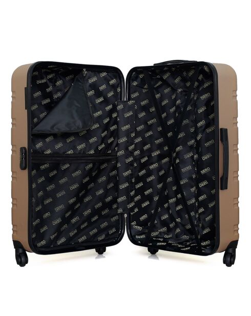 Valise Long Séjour 4 roues simples Renoso 75cm beige
