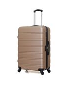 Valise Long Séjour 4 roues simples Renoso 75cm beige