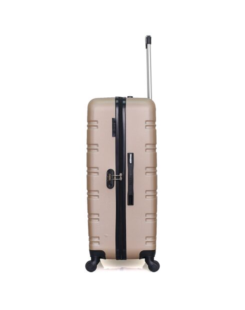 Valise Long Séjour 4 roues simples Renoso 75cm beige