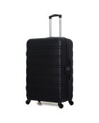 Renoso Mittelklasse-Koffer mit vier Rädern, 65 cm, schwarz