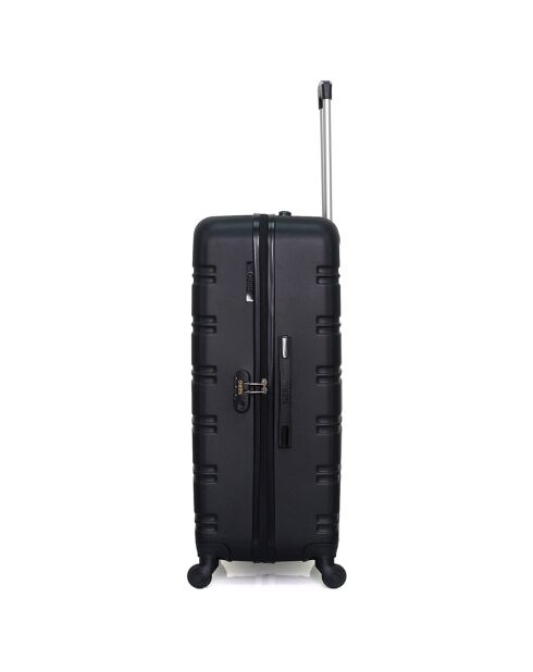 Renoso Mittelklasse-Koffer mit vier Rädern, 65 cm, schwarz