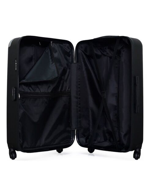3 Valises 4 roues simples Congo 75/65/55 cm noires