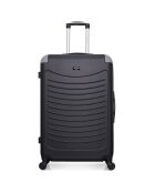 3 Valises 4 roues simples Congo 75/65/55 cm noires