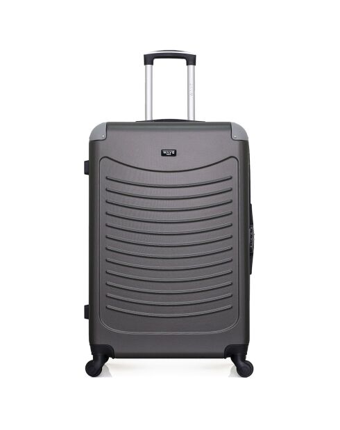 Valise Moyen Séjour 4 roues simples Congo 65cm gris foncé