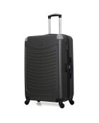 Valise Moyen Séjour 4 roues simples Congo 65cm gris foncé