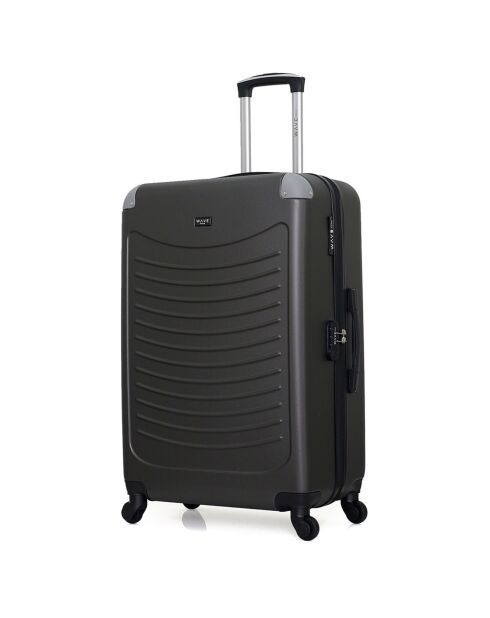 Congo Medium Stay Suitcase met 4 wielen en enkele wielen 65 cm donkergrijs