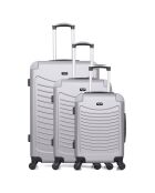 3 Valises 4 roues simples Congo 75/65/55 cm grises