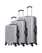 3 Valises 4 roues simples Congo 75/65/55 cm grises