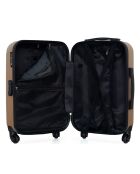 3 Valises 4 roues simples Congo 75/65/55 cm rose doré