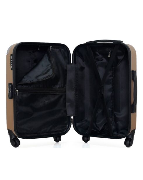 3 Valises 4 roues simples Congo 75/65/55 cm rose doré