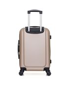 3 Valises 4 roues simples Congo 75/65/55 cm rose doré
