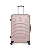 3 Valises 4 roues simples Congo 75/65/55 cm rose doré